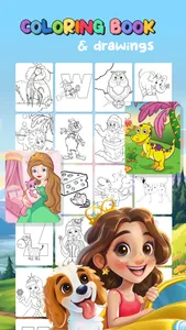 Coloring book drawings color screenshot 0