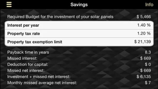 Solar ROI screenshot 3