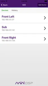 miniDSP control App screenshot 1
