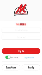 Monster Pizza Ordering App screenshot 0