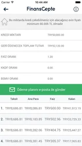 Kredi Bulma ve Taksit Hesaplama - Finans Cepte screenshot 4