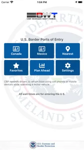 CBP Border Wait Times screenshot 0