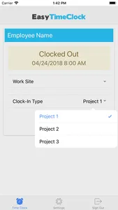 Easy Time Clock screenshot 1