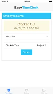 Easy Time Clock screenshot 2