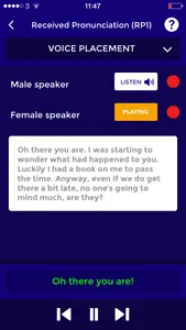 The Voice Café Accent App - an interactive app for learning and accents and dialects from Britain, America and around the world screenshot 2
