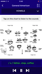 The Voice Café Accent App - an interactive app for learning and accents and dialects from Britain, America and around the world screenshot 4