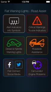 App for Fiat Cars - Fiat Warning Lights & Road Assistance - Car Locator / Fiat Problems screenshot 0