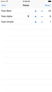 Points - Scoresheet screenshot 1