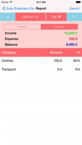 Easy Expense Lite screenshot 2