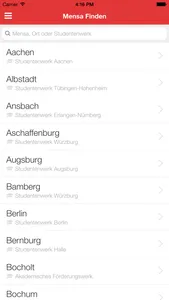 Meine Mensa - Speiseplan für alle Universitäten und Hochschulen in Deutschland screenshot 1