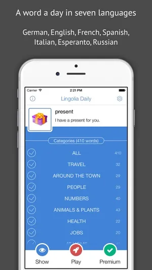 Lingolia Daily - German, English, French, Spanish, Italian, Esperanto, Russian screenshot 0