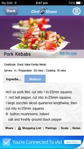 Chef Vivant Lite - iPhone Edition - Customizable, Interactive, Digital Cookbooks and Recipe Channels screenshot 3