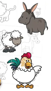 Color farm animals - coloring book screenshot 1