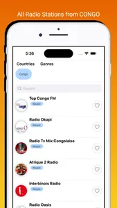 Congo Radios - Top FM Stations screenshot 0