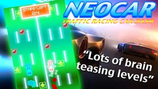 NEOCAR Traffic Racing Car Dash (a neon puzzle action game) screenshot 1