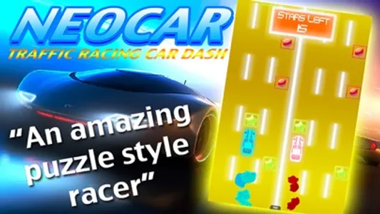 NEOCAR Traffic Racing Car Dash (a neon puzzle action game) screenshot 2