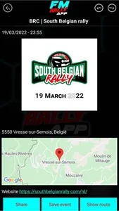 FM rally APP screenshot 2