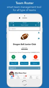 InstaTeam sports team manager screenshot 1