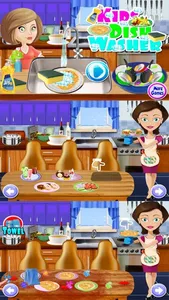 Kids Dish Washing & Cleaning - Play Free Kitchen Game screenshot 1