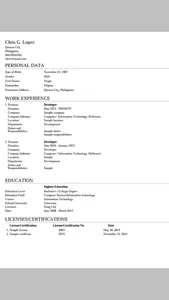 MyResume Resume Creator screenshot 3