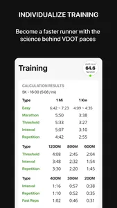 VDOT Running Calculator screenshot 1