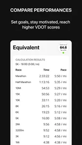 VDOT Running Calculator screenshot 2