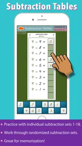 Montessori Subtraction Tables screenshot 0