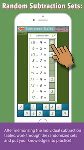 Montessori Subtraction Tables screenshot 3