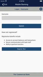 The Commercial Bank Mobile screenshot 1