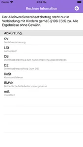 Einkommensteuertabelle screenshot 4