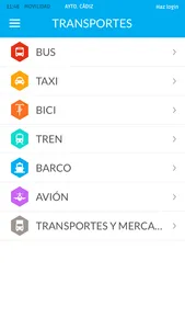 Aplicación Oficial de Movilidad Urbana de la Ciudad de Cádiz screenshot 1