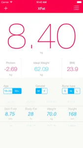 XFat - fat & weight tracker screenshot 0