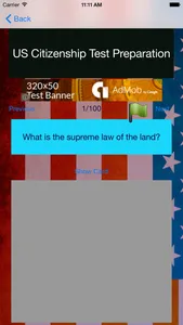 US Citizenship Test - Practice Questions for American Citizenship Test Free screenshot 1