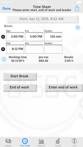 Times & Wages, Projects Timer screenshot 1