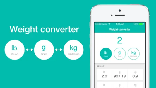 Weight Converter for lb,kg,g screenshot 0