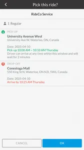 RideCo Waterloo screenshot 4
