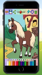 Horses Coloring Book Game screenshot 0