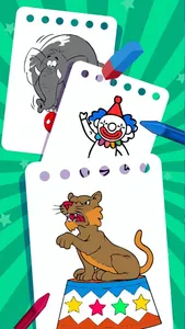 Circus and Clowns - Coloring screenshot 1