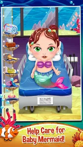 Mommy's Mermaid Newborn Baby Spa Doctor - my new salon care & make-up games! screenshot 1