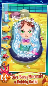 Mommy's Mermaid Newborn Baby Spa Doctor - my new salon care & make-up games! screenshot 2