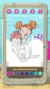 Magic mermaid coloring book screenshot 4