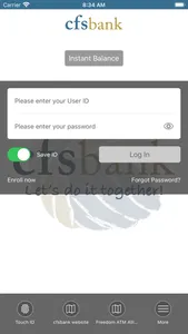 cfsbank mobile app screenshot 1