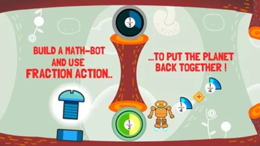 Robo Math Fractions Lite screenshot 0