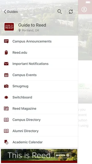 Reed College screenshot 2