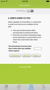 MGR Zakat Calculator screenshot 3