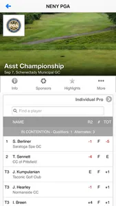 Northeastern NY PGA screenshot 2