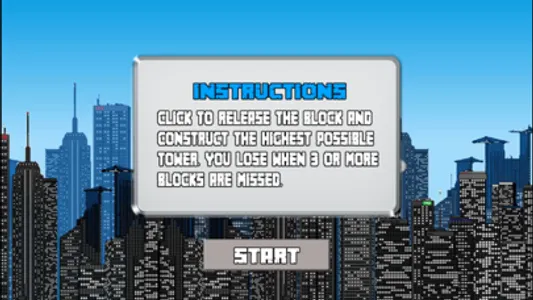 Craft Tower Classic 8 Bit Game screenshot 1