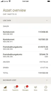 Mobile Banking Bank Zimmerberg screenshot 1