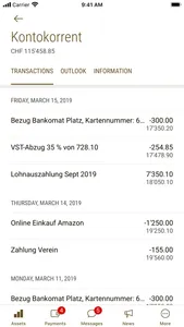 Mobile Banking Bank Zimmerberg screenshot 2