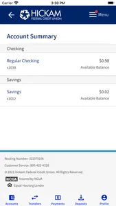 Hickam Federal Credit Union screenshot 2